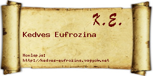 Kedves Eufrozina névjegykártya